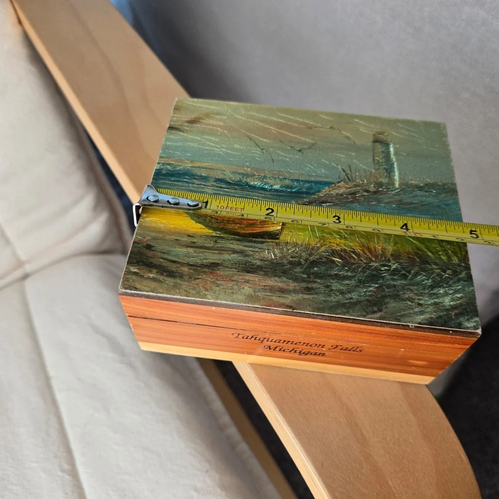 Tahquamenon Falls Michigan Souvenir trinket box jewelry box